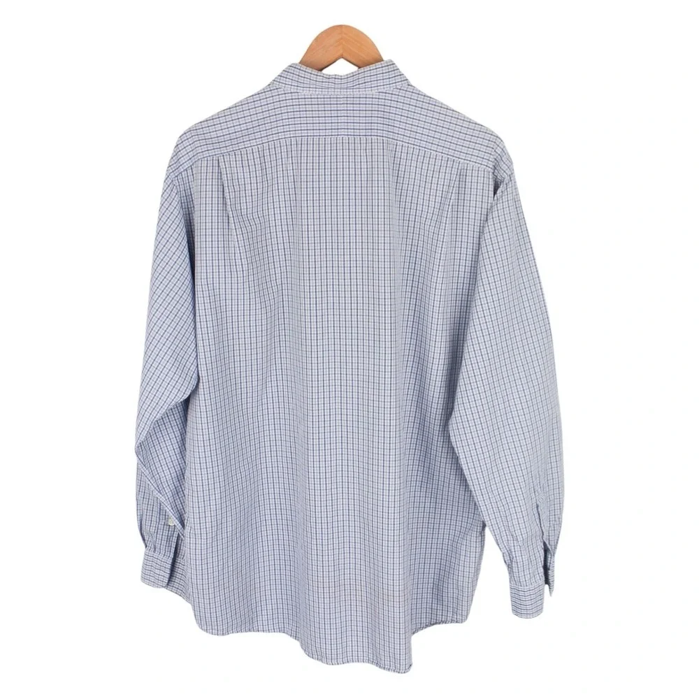 Polo Ralph Lauren Lowell Sport Check Button Shirt Blue White Mens Large